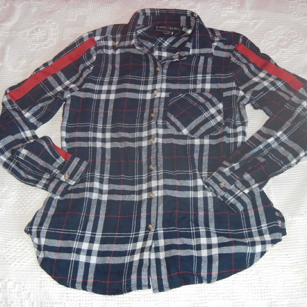 Navy Blue Flannel Shirt